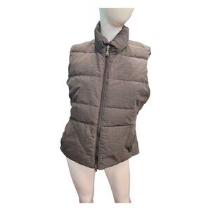 Eddie Bauer Gray Down Filled Puffer Vest Womens Size Medium